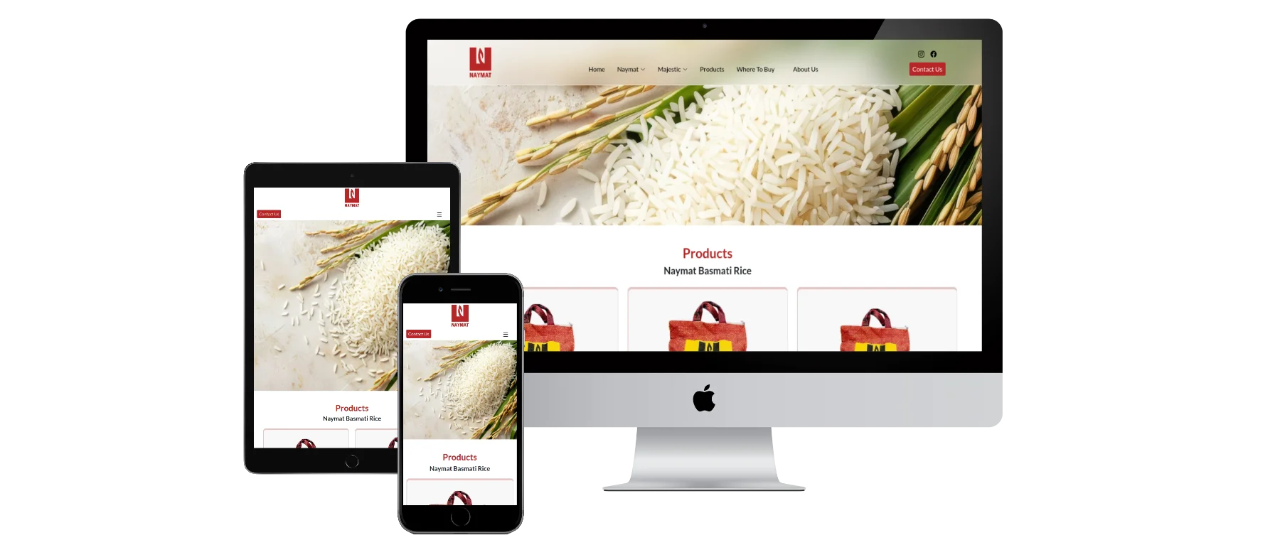 Naymat Rice - Corporate Rice Brand screenshot