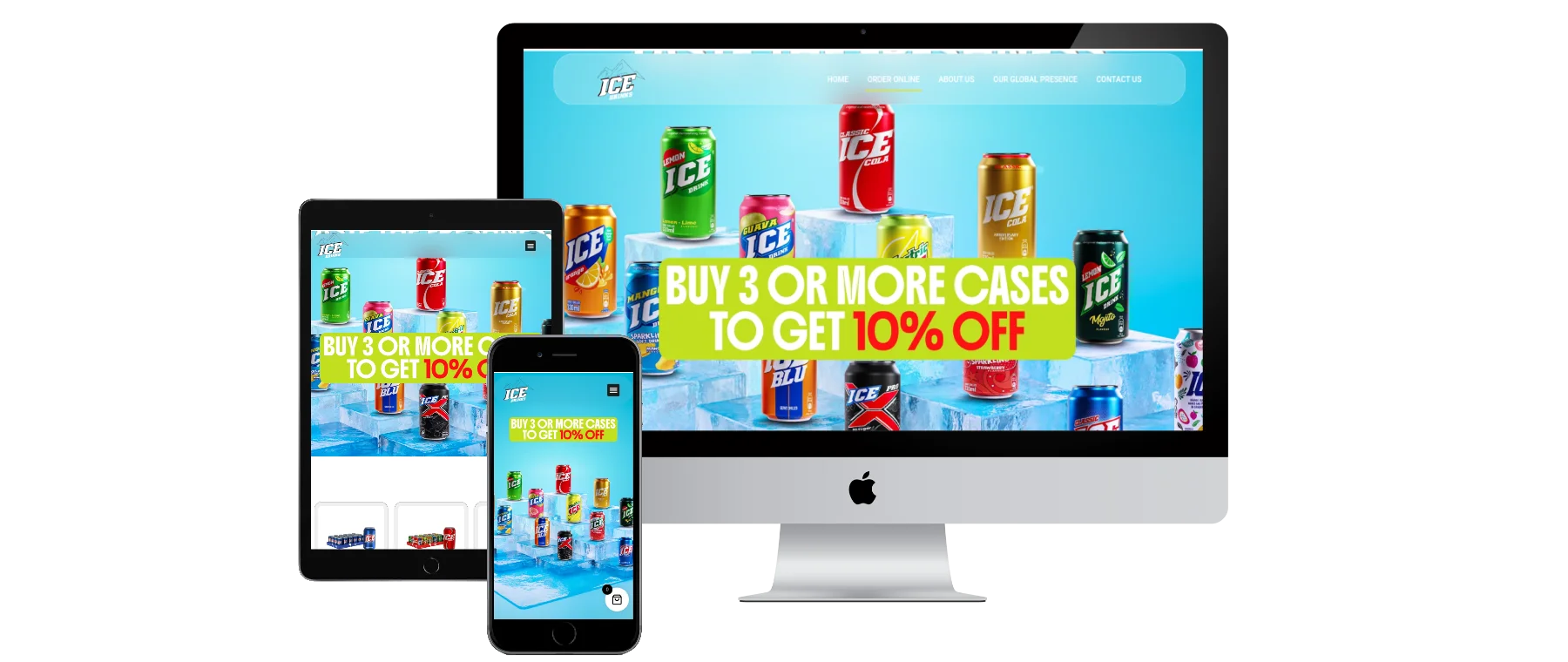 ICE Drinks – Beverage E-Commerce screenshot